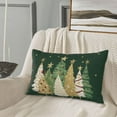 thumbnail image 2 of Christmas Pillow Covers 12x20 Inch 2 Pcs Sage Green Golden Cream Christmas Trees Decor Throw Pillows Winter Xmas Holiday Farmhouse Decoration Pillowcase Linen Cushion Cover for Couch Sofa Bed, 2 of 6
