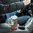 thumbnail image 4 of Yayeee 30oz Stainless Steel Tumbler with Straw and Handle Double-Wall Insulated Travel Water Bottle, White Flowers, 4 of 8