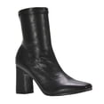 thumbnail image 1 of XY London Womens Alex Side Zip Stretch Block Heel Ankle Boots, 1 of 6