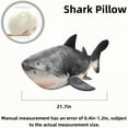 thumbnail image 3 of Simulation 3D Shark Stuffed Animal Plush Pillow - Soft Big Fish Cloth Doll Gift for Children -21.7'', 3 of 9