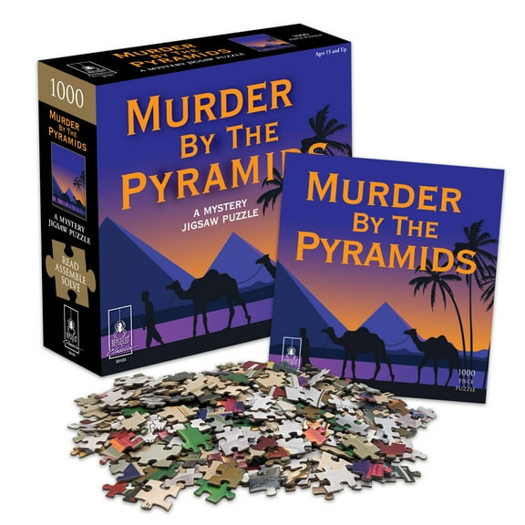 Murder Mystery Party, Classic Mystery Jigsaw Puzzle, Murder by the Pyramids, 1,000 Piece Jigsaw Puzzle