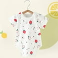 thumbnail image 2 of FFENYAN Summer Newborn Baby Cotton Short Sleeve Bodysuit for 0-12 Months - Colorful Print Sleepwear Crawling Clothes - Perfect for Indoor and Use Air Conditioning Wear, 2 of 3