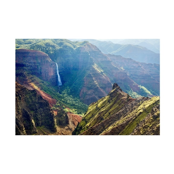 Mike Jones Photo 'Kauai Waimea Canyon Waipoo Falls' Canvas Art