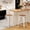 Cream White-24", variant on Stackable Metal Bar Stools Industrial Counter Height Backless Barstools with Wooden Seats