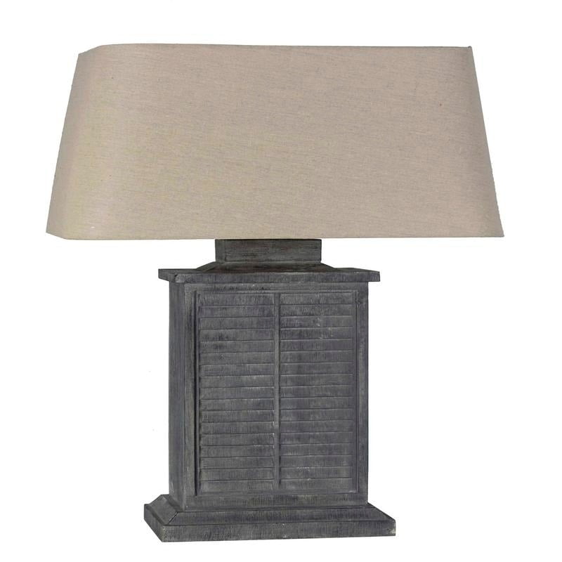Lamps Per Se 29.5 inch Grey Shutter Indoor / Outdoor Table Lamp