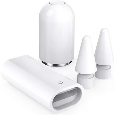 SNNROO iPencil Magnetic Cap Plus Charging Adapter and Tips Replacement Accessories Set for Apple Pencil 1st Generation(Cap Tips Adapter)