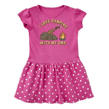

Inktastic I Love Camping With My Oma Gift Baby Girl Dress