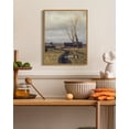 thumbnail image 4 of Drsoum Landscape Village Vintage Wall Art Rustic Retro Framed Countryside Scenery Prints Farmhouse Classic Decorations for Living Room Bedroom 8x10in Natural Framed, 4 of 6