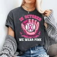 thumbnail image 2 of in October We Wear Pink Baseball Breast Cancer Unisex T-Shirt, Sizes S-5XL, Gategoo, 2 of 5