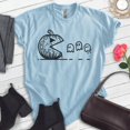 thumbnail image 2 of Pumpkin And Ghost T-shirt, Unisex Women's Men's, Horror Video Game Lover Classic Retro Halloween Gift, Heather Light Blue, Large, 2 of 6