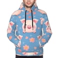 thumbnail image 2 of Bingfone Cute Pig Flowers Men's Drawstring Hoodie Long Sleeve Pocket Sweatshirts-XX-Large, 2 of 6