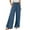 Dark Blue, variant on Lixiuxyad Women Casual Trousers Womens Daily Elastic Waist Workout Trousers Solid Long Pants Loose Casual Pockets Trousers Black