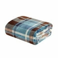 thumbnail image 7 of Merrylife Throw Blanket Decorative Home Couch Outdoor Travel Use Blue Plaid 90" x 102", 7 of 7