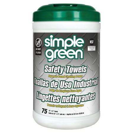 Simple Green Safety Towels (75/Canister) 10 in. x 12 in.