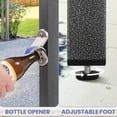 thumbnail image 4 of YYEAN Outdoor Bar Table Extra Wide,Tall Bar Height Outdoor Pub Table, Ideal for Patio, Hot Tub, Dining, Balcony, Poolside, Weatherproof Composite Top, Rustproof, Built In Bottle Opener,Black，Size: 39, 4 of 13