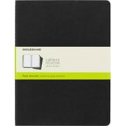 Moleskine Cahier Journal, Soft Cover, XL (7.5" x 9.5") Plain/Blank, Black, 120 Pages (Set of 3)