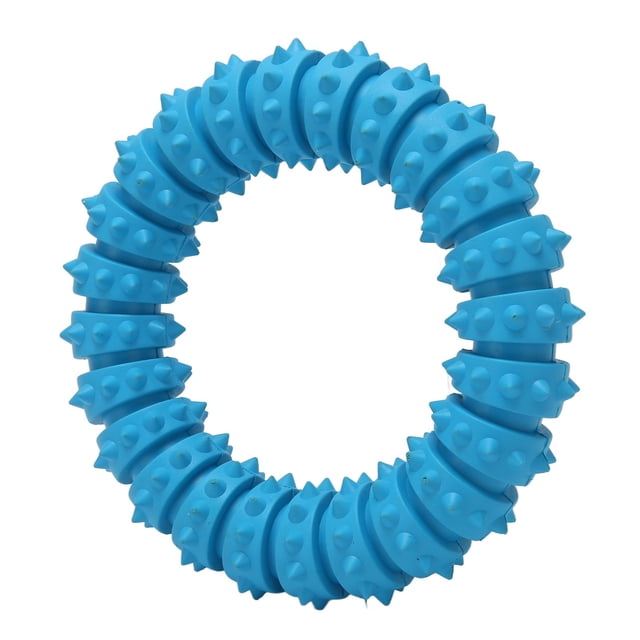 Anillo de espina para perro, juguete de goma suave, resistente a las mordeduras, anillo interactivo para masticar para perros, juguete circular para perros medianos y grandes