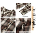 thumbnail image 6 of Fantaslook Womens Plaid Shirts Flannel Button Down Shirts Business Casual Long Sleeve Tops Dressy V Neck Blouses, 6 of 9