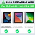 thumbnail image 2 of Funda TIMISM para iPad de 9ª, 8ª y 7ª generación con soporte, color negro y verde, 2 of 8