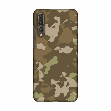 Chocolate Designer Prints Huawei P20 Pro Case - Camou- Chocolate brown, Hard Plastic Back Cover, Slim Profile Cute Printed Designer Snap on Case with Screen Cleaning Kit ()