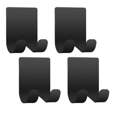 

Skycarper 4Pack Adhesive Razor Holder Wall Mounted Multi-Function Wall Storage Hook Razor Holder Home Office Bathroom Wall Hanger for Keys，Phone - Black