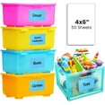 thumbnail image 1 of shiyou-Large Bin Labels for Storage Bins (50 6x4) Storage Bin Labels - Pantry Labels - Labels for Organizing - Removable Labels for Storage Bins Craft Organization - Moving Labels for Boxes (Blue), 1 of 4