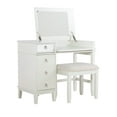 thumbnail image 2 of Linon 2 Piece Adult Timeless Storage Vanity and Stool Table Set White, 2 of 30