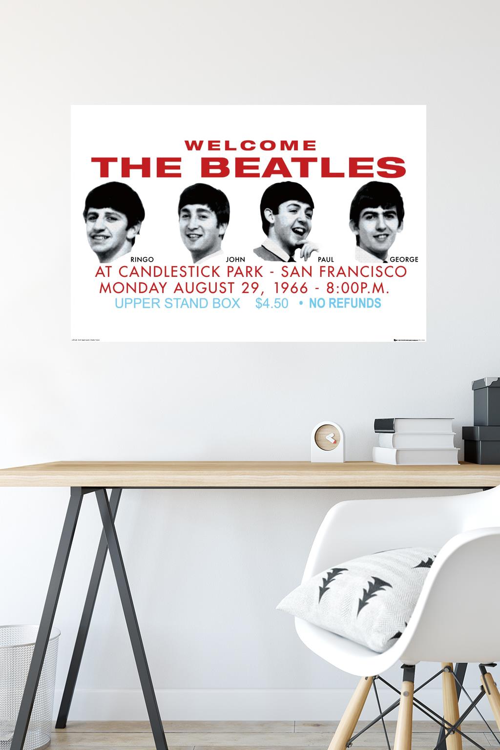 The Beatles - Candlestick Park Landscape Wall Poster, 22.375" x 34"