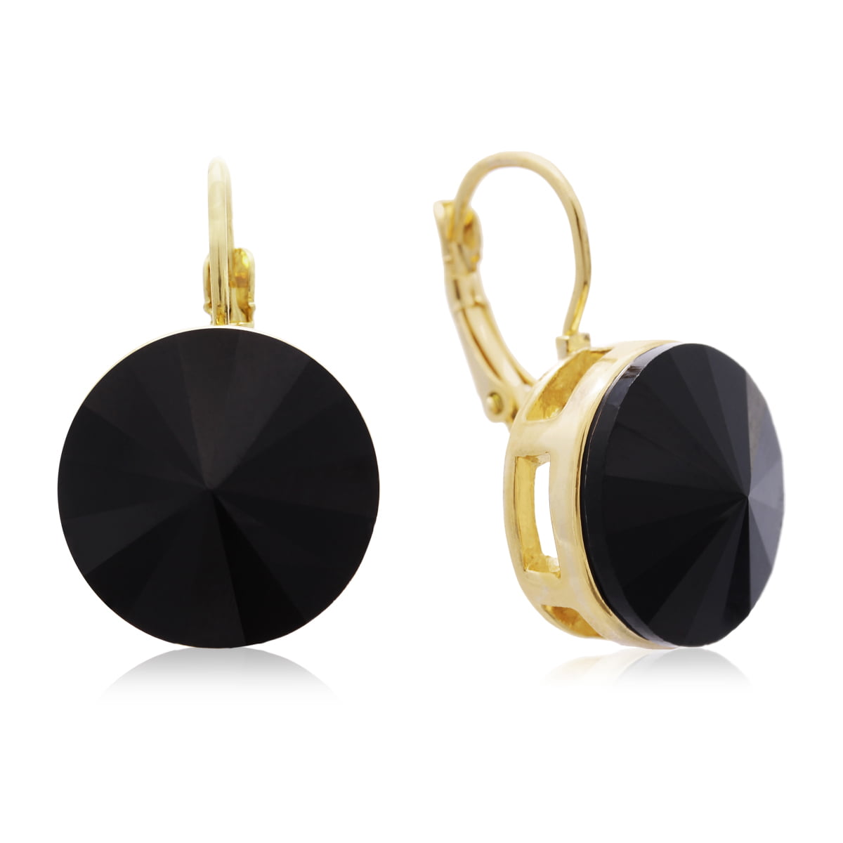 Details about   Round Shape Designer 925 Silver Black Onyx Gemstone Stud Earrings Jewelry 