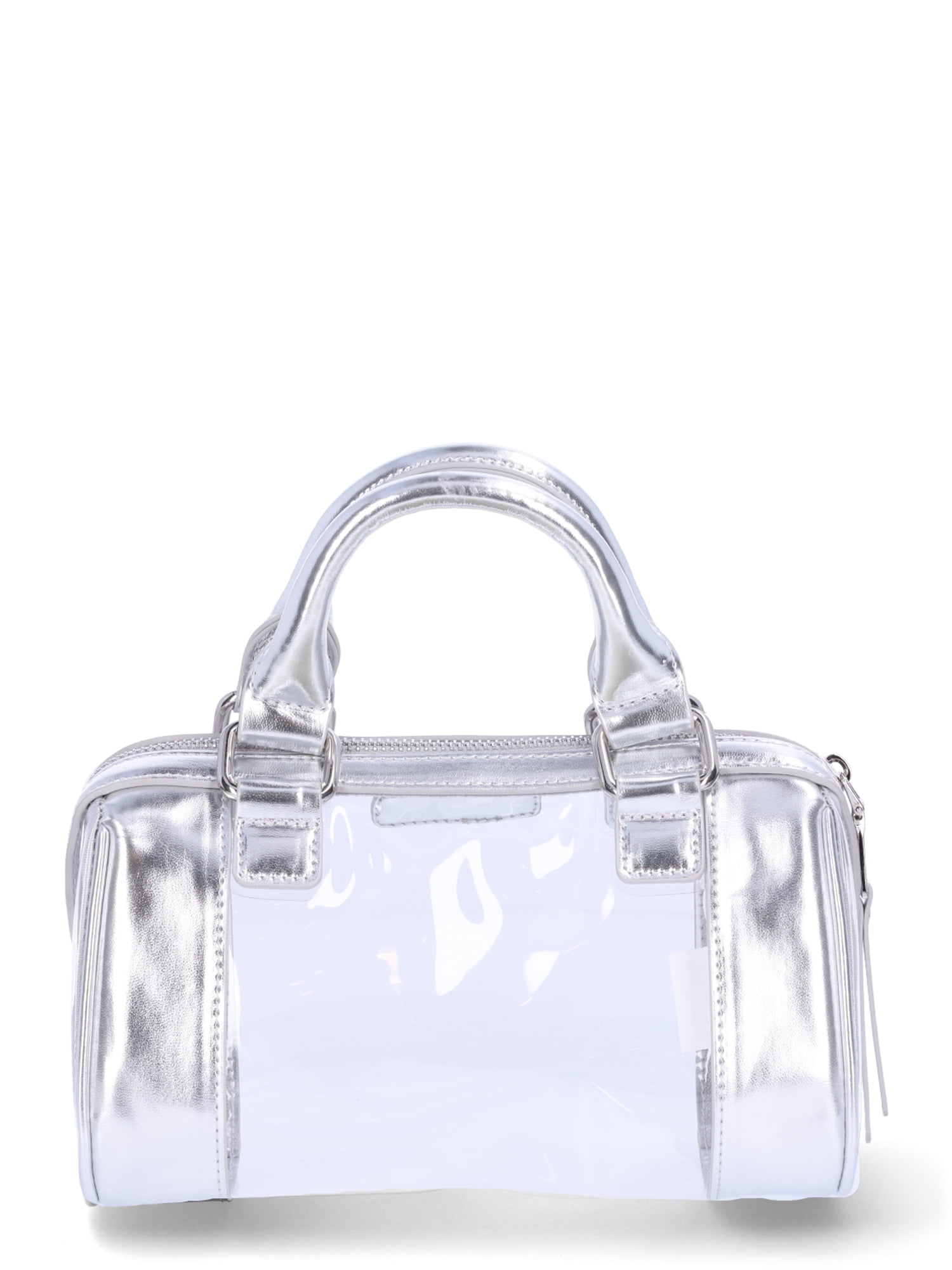 Translucent iridescent barrel bag hotsell