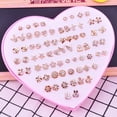 thumbnail image 1 of Pendientes de resina acrílica simples, pendientes de mujer, venta al por mayor, puesto de amor, joyería, caja de plástico, 1 of 1