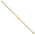 thumbnail image 2 of Real 14kt Yellow Gold Baby Soft Diamond Shape Figaro ID Chain Bracelet; 6 inch; for Children; for Women and Men, 2 of 3