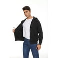 thumbnail image 6 of SPEEDRUN Men's Fleece Full Zip Hoodie Jacket, Men’s & Big Zip Hoodie Sweatshirt, Fleece Sherpa Lined Winter Heavyweight Jacket Black L, 6 of 10