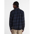thumbnail image 3 of No Boundaries Boxy Fit Grunge Flannel Shirt with Long Sleeves, Men's XS-4XLT, 3 of 5