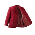 thumbnail image 5 of Boys' Suits Slim Fit 5 Pieces, Formal Suit Set for Wedding Teen Toddler Boy Dress Wine Red，Sizes 4-16, 5 of 5
