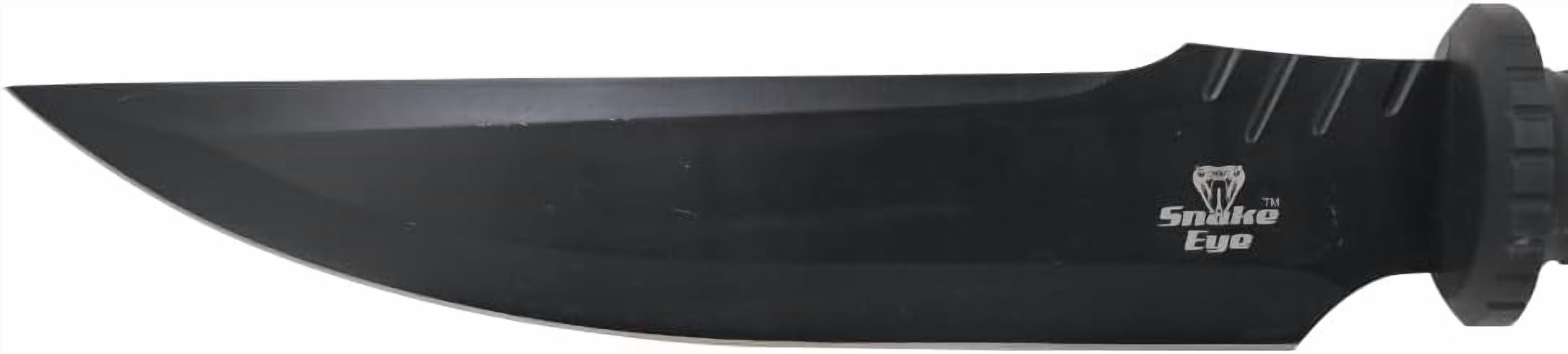 Snake Eye Tactical 15" Fixed Blade Hunting Knife - 9" Half Serrated Sawback Stainless Steel Blade w/ Nylon Sheath