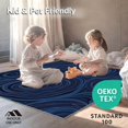 thumbnail image 4 of ODIKA 4'x6' Machine Washable Non-Slip Area Rug, Luxurious Swirl Velvet Textured Elegant Contemporary Plush High Traffic Rug, Blue, 579649, 4 of 7