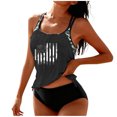 thumbnail image 2 of Fashion Tankini Swimwear for Womens One Piece Summer Plus Size Loose Drawstring Split Swimsuit, 2 of 4