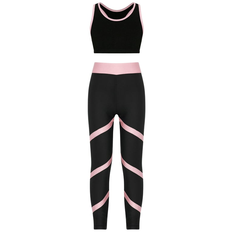 Girls leggings and crop top set best sale