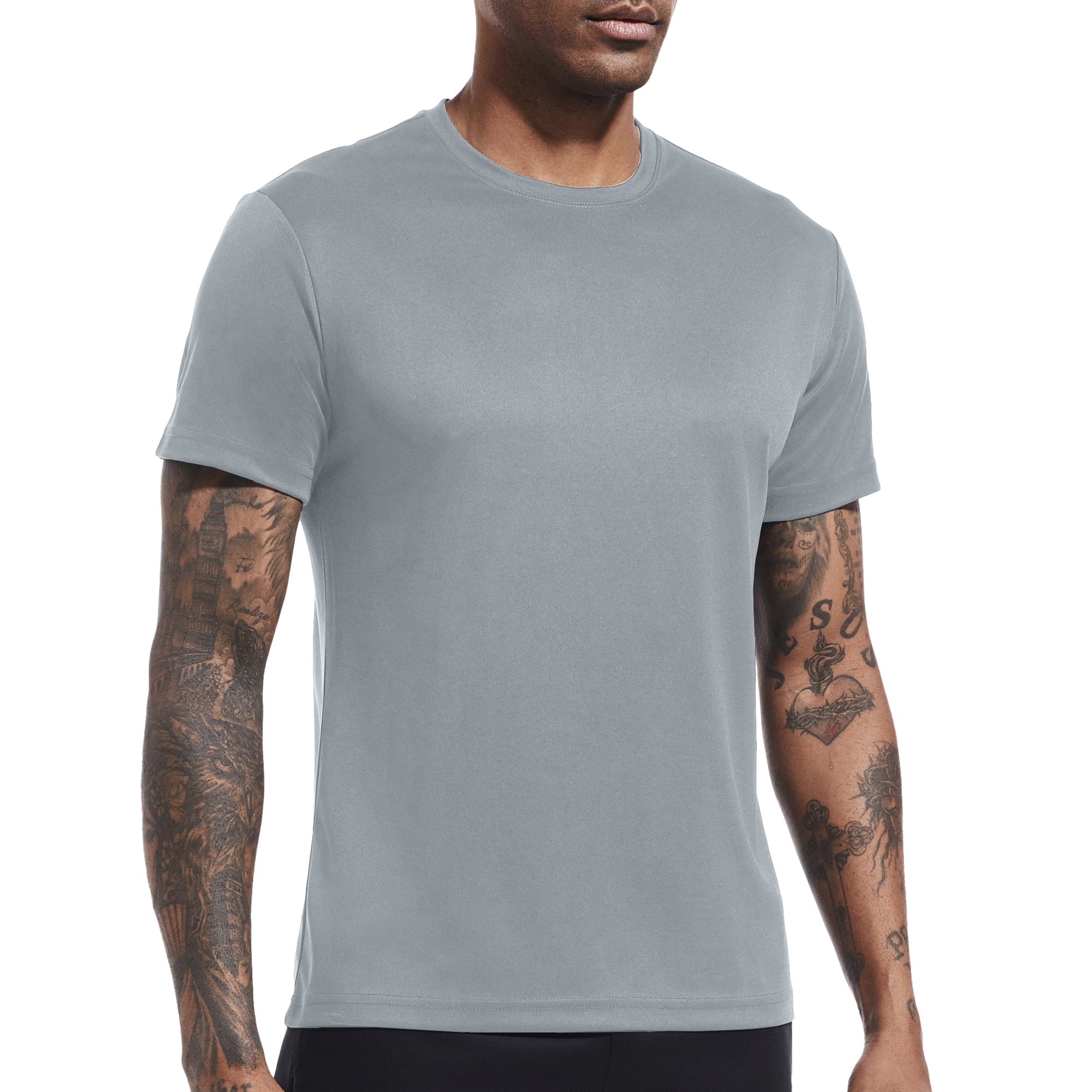 TELALEO, Men's Workout Shirts, 6 Pack, Moisture Wicking & Quick