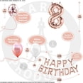 thumbnail image 3 of 8th Birthday Decoration Rose Gold, 8 Party Supplies Decoration, 8th Sash, 8 Cake Topper, 8th Photo Props, confetti Balloons, Curtain, 3 of 4