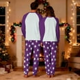 thumbnail image 5 of Zwiiyzr Family Christmas Pajamas Matching Sets for Dad Parent Child Outfit Christmas Set Printed Home Clothes Sleepwear Long Sleeved Jumpsuit Father Style Purple-Dad, 5 of 7
