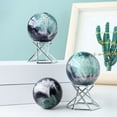 thumbnail image 2 of Nature Rainbow Fluorite Crystal Ball Sphere with Stand Healing Crystal Sphere Balls Gemstone Specimen for Reiki Healing, Meditation, Feng Shui, Home Decor, Office Table Decorations,2.0in, 2 of 7