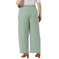 thumbnail image 4 of DARING DIVA Women's Plus Casual High Waisted Lounge Pants with Pockets 4X Light Green, 4 of 5