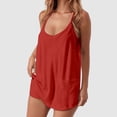 thumbnail image 2 of Xmyrz Shorts Sets Women 2 Piece Outfits Solid Minimalist Sleeveless Spaghetti Strap Relaxed Fit Plain Large Size Pocket Going Out Outfit Clothing Suits, 2 of 6