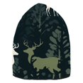 thumbnail image 2 of joogoo Deers in Forest Beanie Hats Men Women Cuffed Skull Cap Winter Warm Knit Thick Beanies, 2 of 7