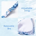 thumbnail image 5 of Girls Swimsuits with Cover Up Skirt 3 Piece Halter Triangle Bathing Suits Bikini Set for Size 8-12, 5 of 7