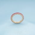 thumbnail image 4 of Bluebelljewels 14K Yellow Gold Plated Ruby Band , Round Cut Pink Wedding Ring For Her Handmade Eternity Band For Women's, 4 of 4