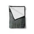 thumbnail image 2 of Industrial Soft Flannel Fleece Throw Blanket, Obsolete Zinc Plated Steel Door Padlock Locked Gate Warehouse Print, Cozy Plush for Indoor and Outdoor Use, 60" x 80", Grey Green and Brown, by Ambesonne, 2 of 5
