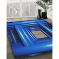 thumbnail image 2 of Ahgly Company Indoor Rectangle Patterned Blue Abstract Area Rugs, Swatch Sample, 2 of 6